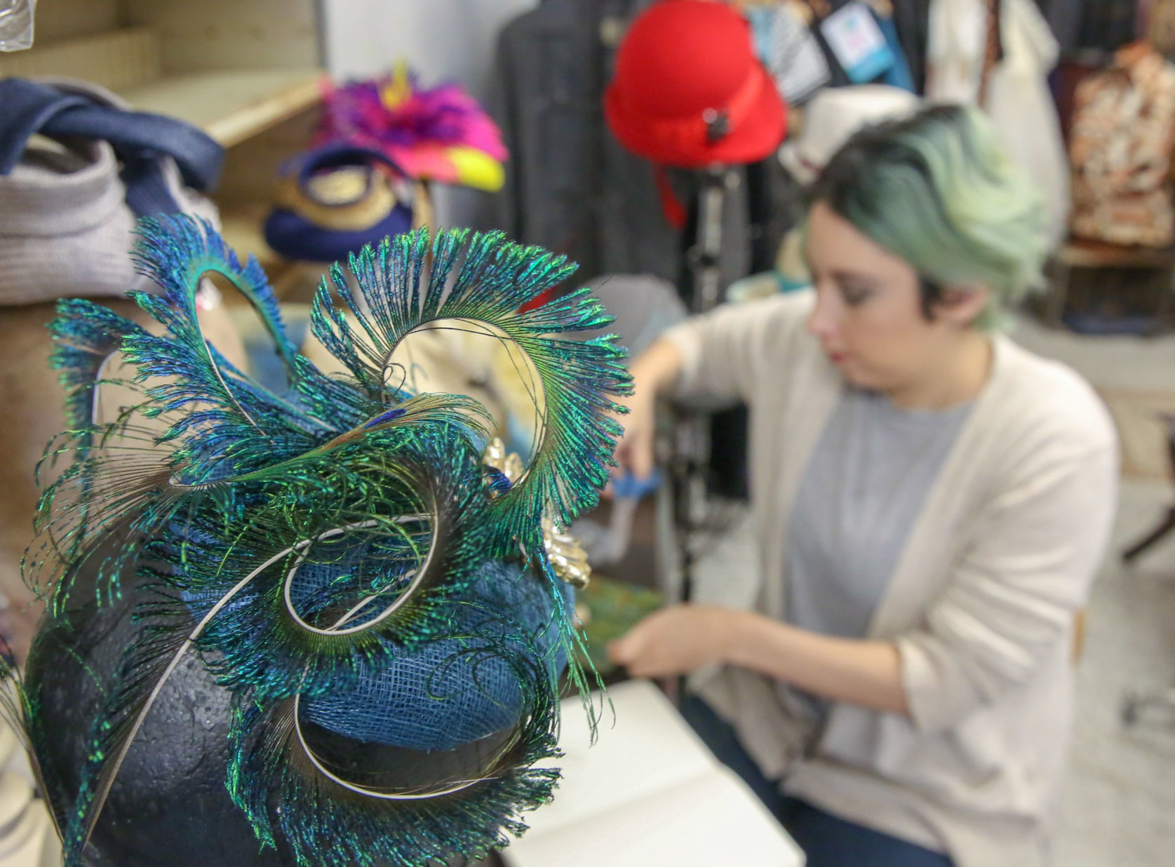 Amanda Joyner has created hats for about 8 years